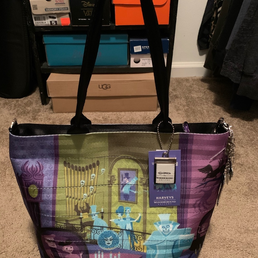 Harvey’s Haunted Mansion Shag Tote